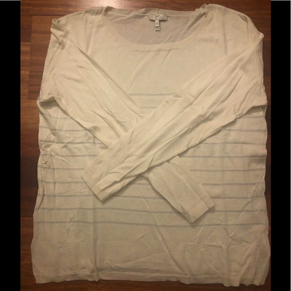 joie cream sparkle stripe sweater, size M